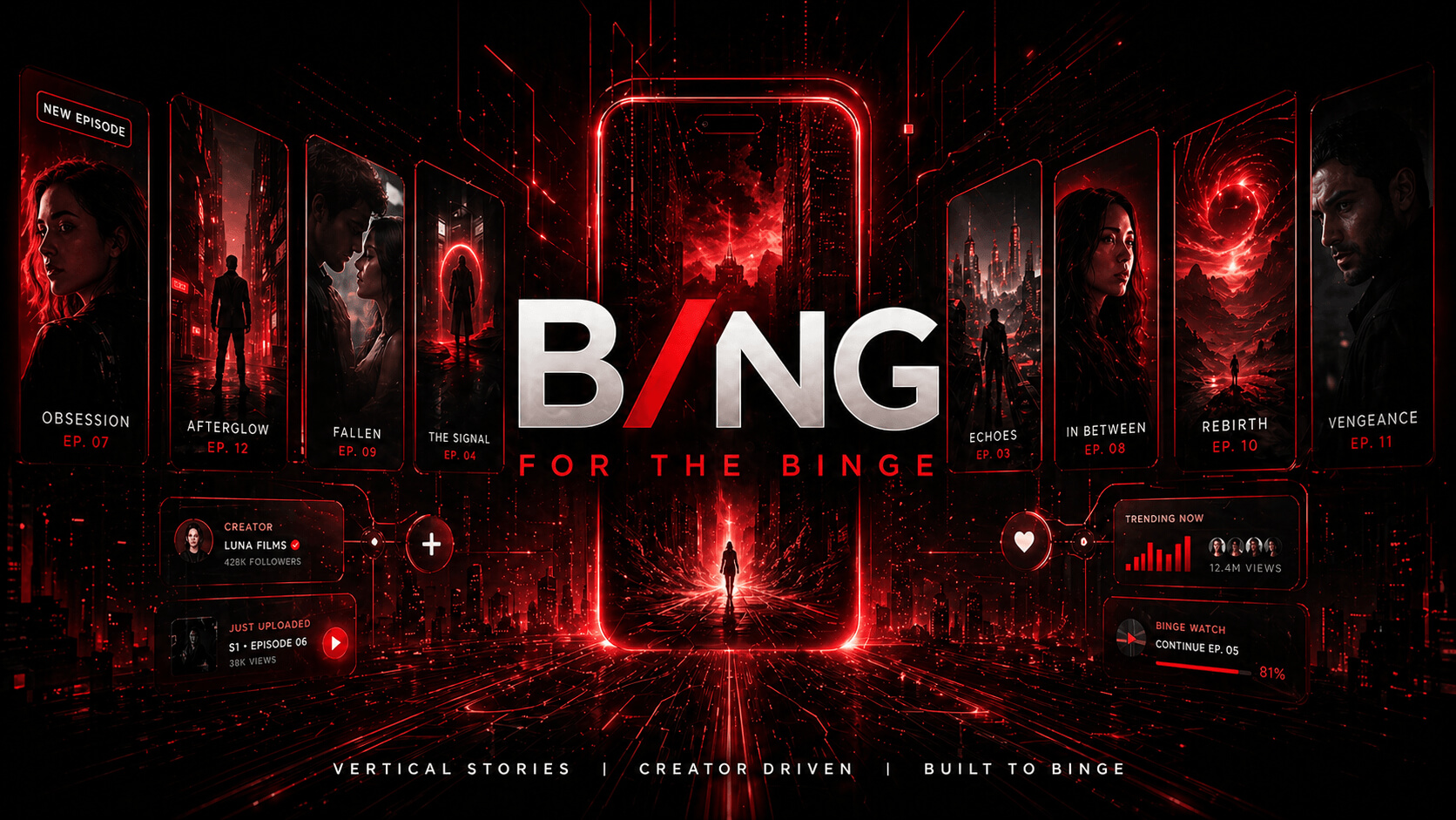 NEWE Ideas Technology, LLC | B/NG FOR THE BINGE Vertical Narratives Platform
